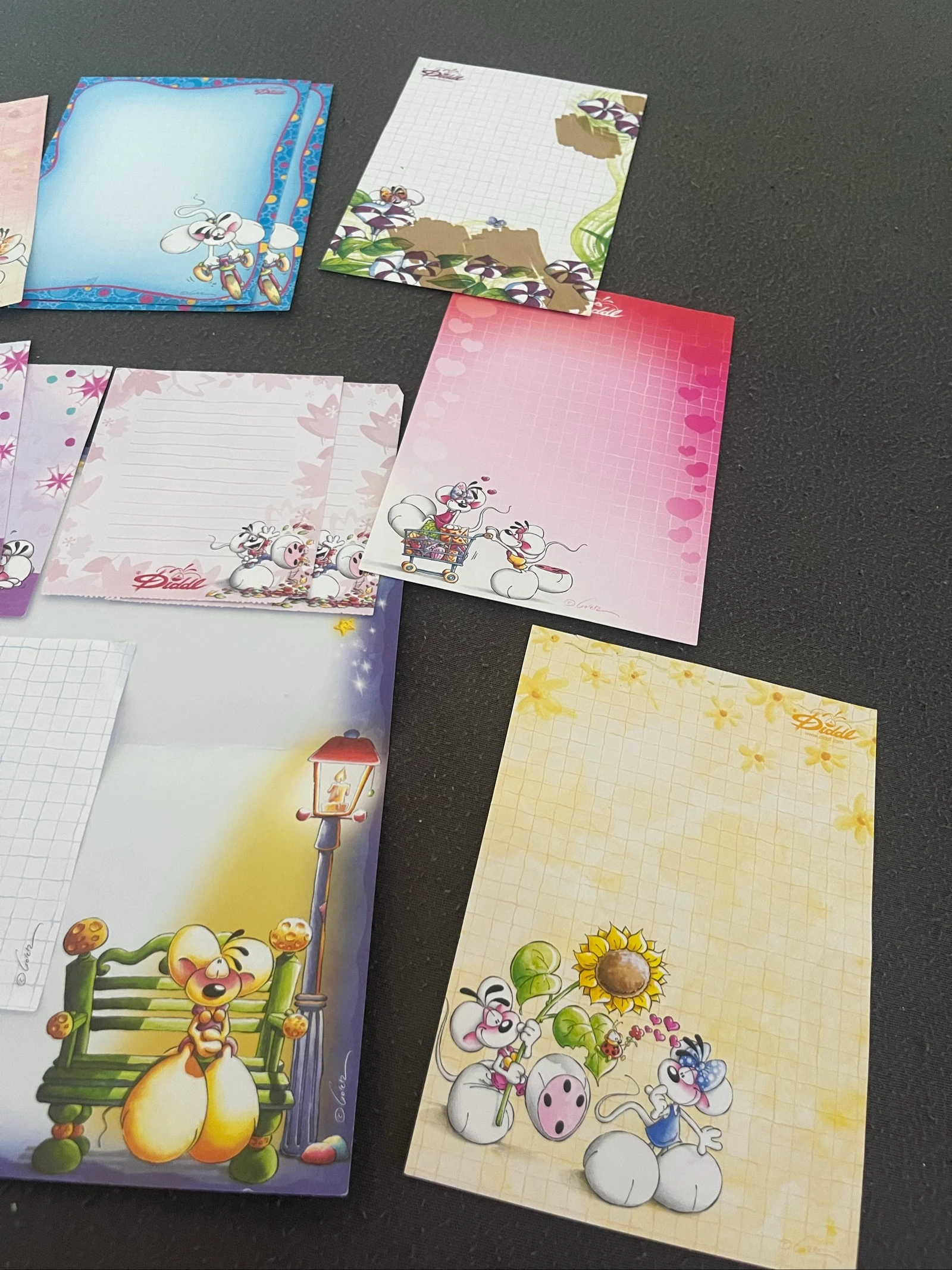 Lot de Papelaria Diddl Vintage - 14 Folhas de Cartas + 2 Envelopes Combinados – photo 2